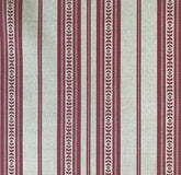 Memory Striped Red on Natural Linen Fabric | Julia Brendel