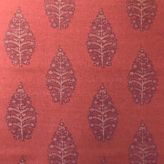 Laibik Large Print in Bold Summertime Reds Natural Linen Fabric | Julia Brendel