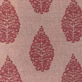 Laibik Small Print Pink Raspberry & Natural Linen Fabric | Julia Brendel