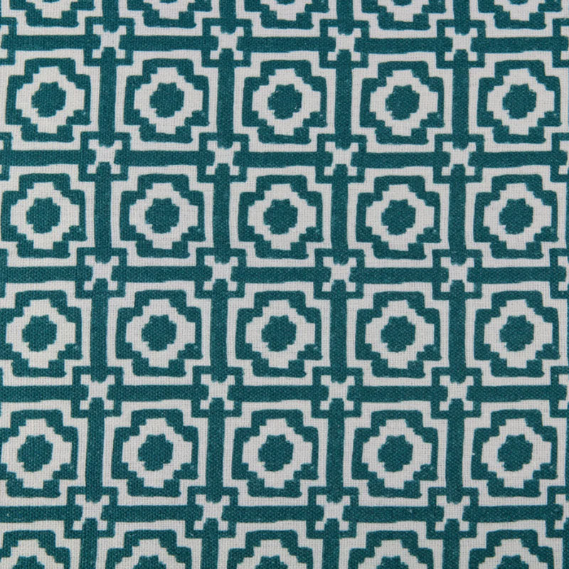 Alotabots' Linen Fabric in Teal & Ivy | Kelling Home