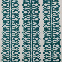 Hearts and Minds' Fabric in Teal & Ivy | Kelling Home