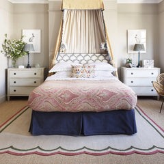 Flatwoven Wool Double Border Scalloped Edge Rug, Jennifer Manners