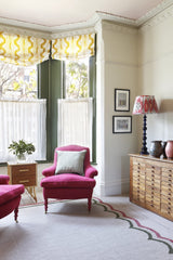 Flatwoven Wool Double Border Scalloped Edge Rug