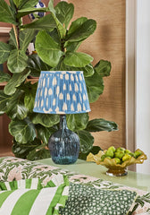 Ribbed Glass Table Lamp | Ocean Blue | Casa by JJ