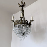 French 1920s Eiffel Tower Waterfall Chandelier