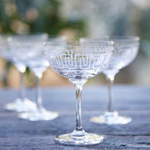 Set of 6 'Greek Key' Champagne Glasses