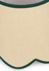Jute Scallop Lampshade with a Green Trim | Casa byJJ