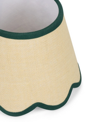 Jute Scallop Lampshade with a Green Trim | Casa byJJ