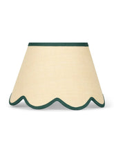 Jute Scallop Lampshade with a Green Trim | Casa byJJ