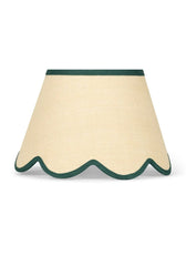 Jute Scallop Lampshade with a Green Trim | Casa byJJ