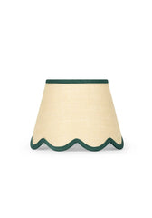 Jute Scallop Lampshade with a Green Trim | Casa byJJ