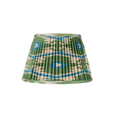 Green and Blue Silk Ikat Lampshade