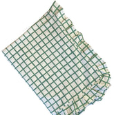 Green Ruffle Check Tablecloth