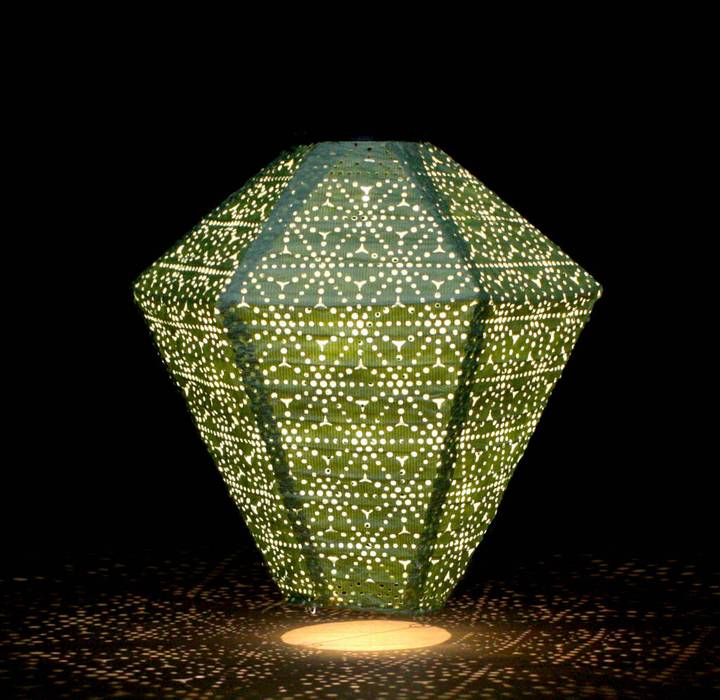 Moroccan Inspired Solar Lantern in Green