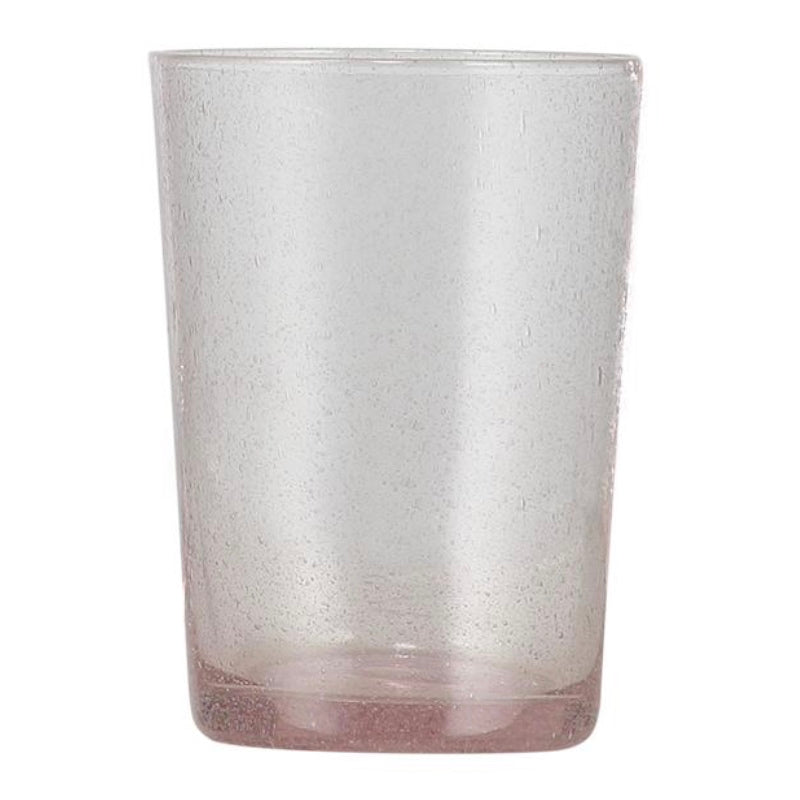 Handmade Hand Blown Bubble Glass Unique Tumbler Cup Old Rose Pink