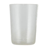 Handmade Hand Blown Bubble Glass Unique Tumbler Cup Pearl White Frost