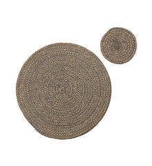 Jute Placemats Grey Natural Fibre Dining Serving Mats Tableware