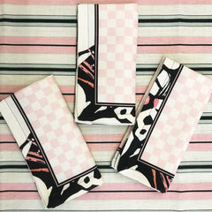 The Harlequin' Pink Check Napkin