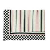 The Harlequin' Pink & Black Striped Table Cloth, Large
