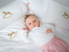 Children's Cotton Bed Linen Set- Pink Rocking Horse, Cotton & Company