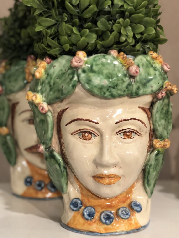 Prickly Lady' Sicilian Head Vase