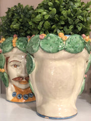 Prickly Man' Sicilian Head Vase