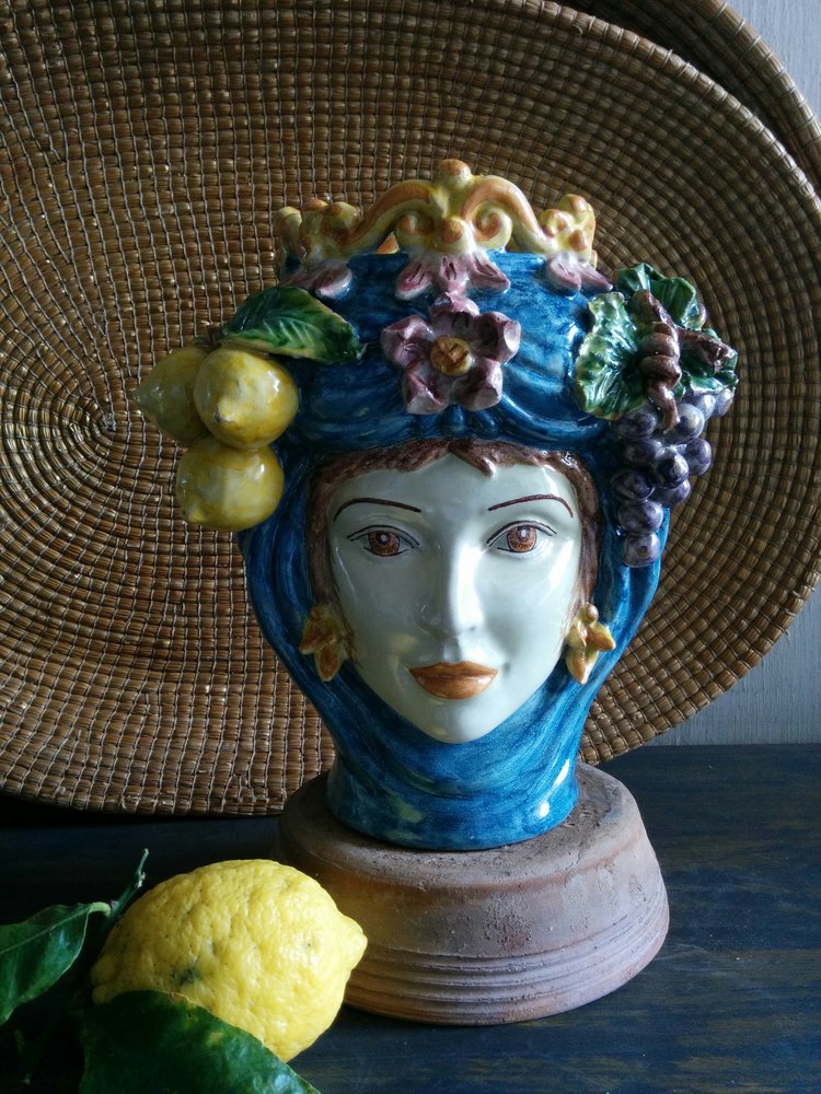 The Fruit Queen' Sicilian Head Vase