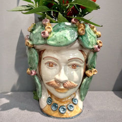 spanish ceramic head vase, agata treasures