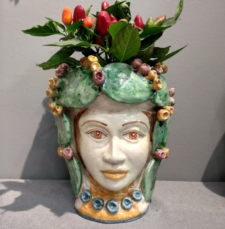 spanish ceramic vase head, agata treasures