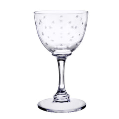 Set of 6 Crystal Liquer Glasses with Star Design