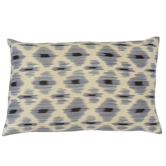 Jennifer' Silk Grey, Black & Cream Ikat Cushion