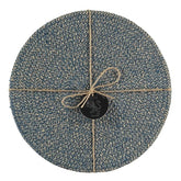 Jute Placemats Cornflower Blue Fibre Dining Serving Mats Tableware