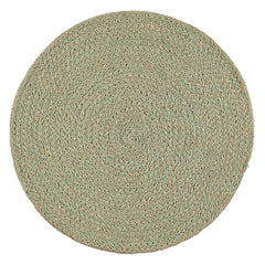 Set of 4 Handwoven Jute Placemats in Limpid Green