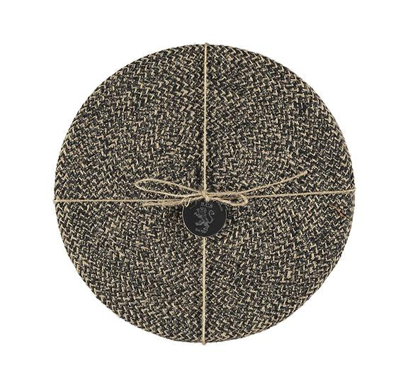 Jute Placemats In Jet Black
