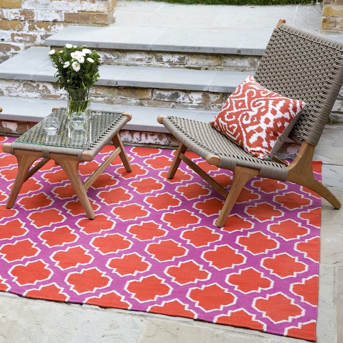 Kasbah Clementine Rug Jennifer Manners Pink Orange