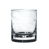 Pair of Crystal Whiskey Glasses with Fern Design