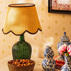 Ribbed Glass Table Lamp | Olive Green | Casa by JJ