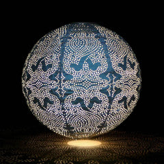 Moroccan Inspired Solar Lantern in Blue