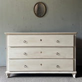 Large Antique Gustavian Painted Pine Chest of Drawers