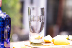 Set of 4 Crystal Highball Glasses with Lens Design