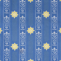 Valencia' Floral Patterned Lapis Blue Fabric