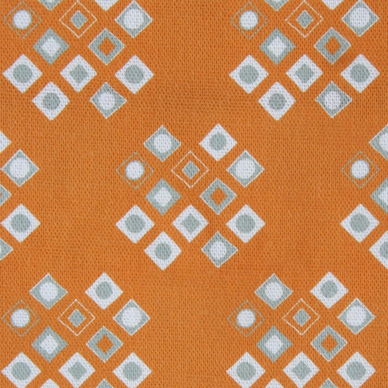 Pilgrim' Diamond Pattern Orange Ochre Fabric