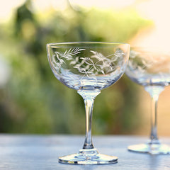 Set of 6 'Ferns' Champagne Glasses