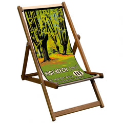 Vintage Inspired Wooden Deckchair- HIgh Beech - Vintage Poster