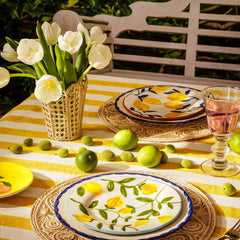 Set of 4 Buds in May Hand-Painted Dinner Plates | After Matisse | Casa by JJ