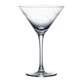 The Vintage List Pair of Crystal Martini Glasses with Stars Design