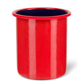 Enamel Utensil Holder in Chilli Red / Midnight Blue, British Colour Standard