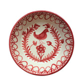 Mews Furnishings Spanish Lebrillo Medium Bowl With Burnt Sienna 'Bird' Design