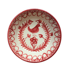 Mews Furnishings Spanish Lebrillo Medium Bowl With Burnt Sienna 'Bird' Design