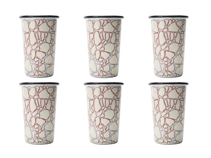 The Zephyr Set of 6 Handmade Striped Tumblers